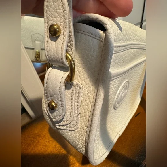 Vintage Dooney & Bourke Palomino White Leather Crossbody Bag – Rare Find - Picture 10 of 16